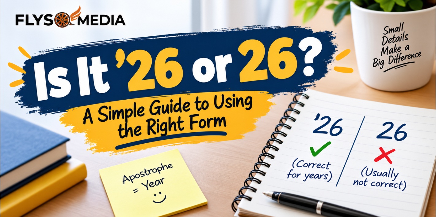 26 vs ’26 showing the correct use of a regular number and an abbreviated year.